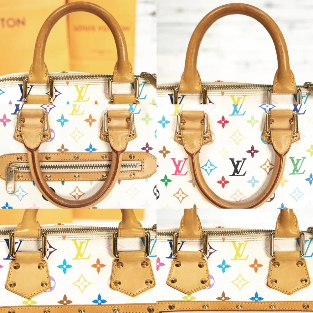 LOUIS VUITTON Alma PM Multicolor White Takashi Murakami - EUC - Picture 9 of 16